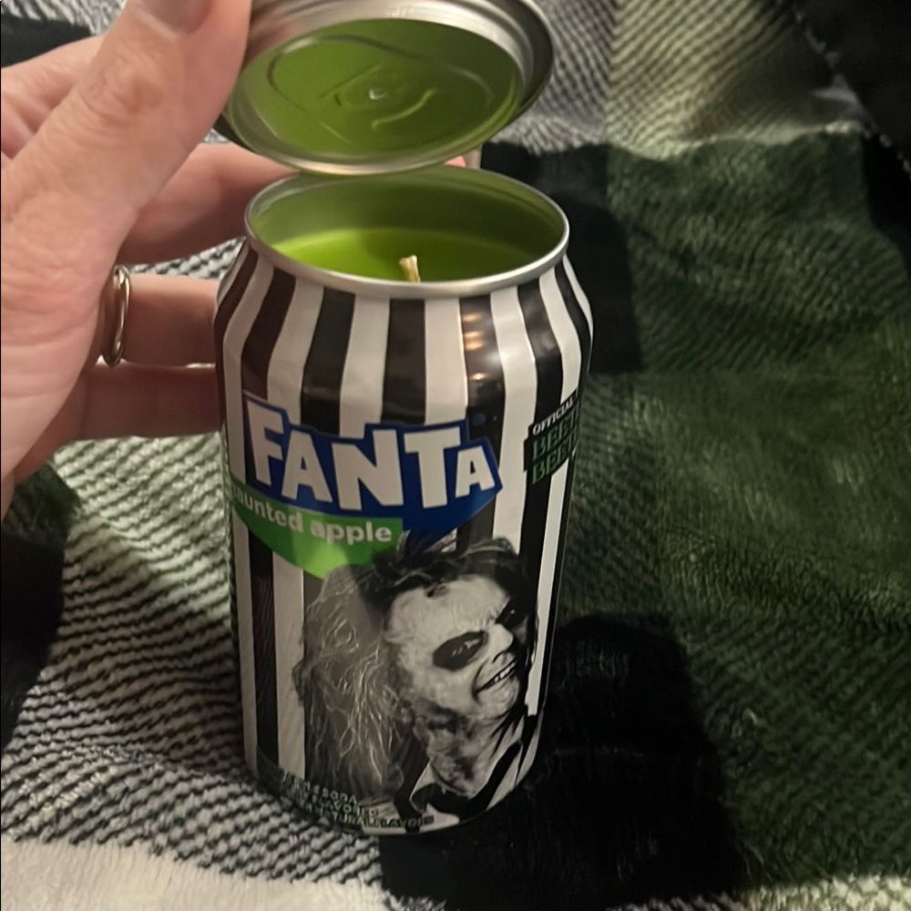 Striped Black and White Candle